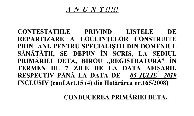 Anunț privind modalitatea de contestare a listei ANL pentru specialiștii din sănătate