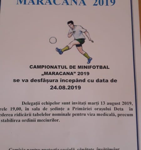 Anunț Campionatul Maracana 2019