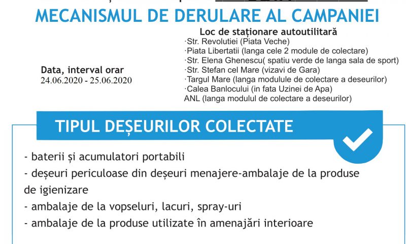 Campanie de colectare a deșeurilor voluminoase sau periculoase