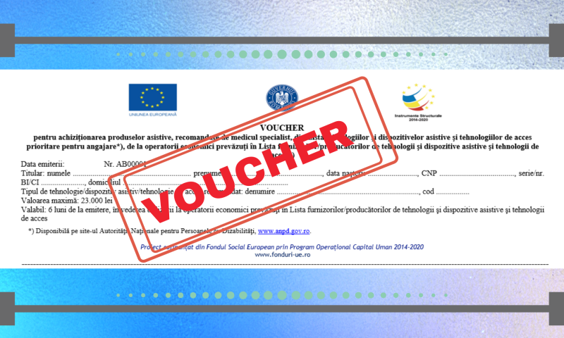 Voucher de 5000 euro pentru persoanele cu dizabilități